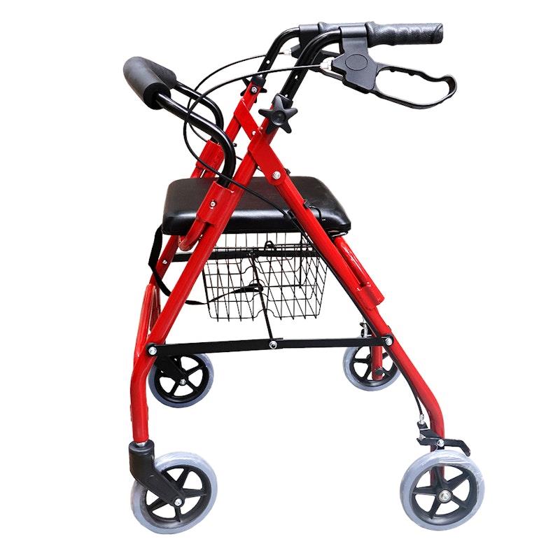 Livingstone Adjustable Aluminium Rollator with Handbrake & Basket (79-90cm)