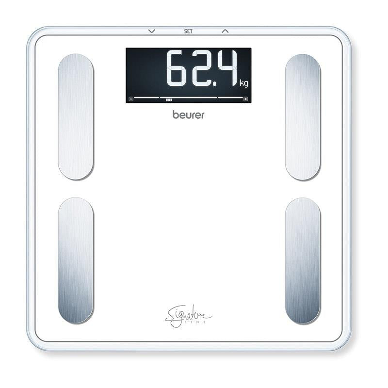 Beurer BF400W Digital Glass Body Fat Scale: Signature Line White 1 Unit - Your Health Tracker
