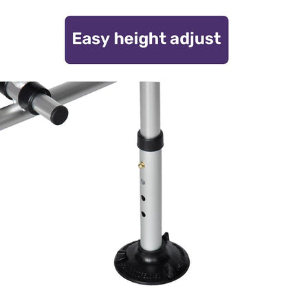 Equipmed Over Toilet Support Frame - Safety Grab Rail Aid (136Kg Max Capacity)
