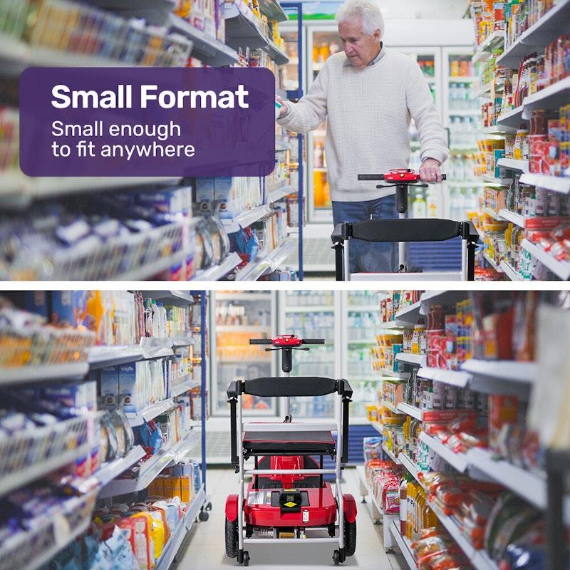 Equipmed Ultra-Lightweight Folding Electric Mobility Scooter - Red-Auzzi Store