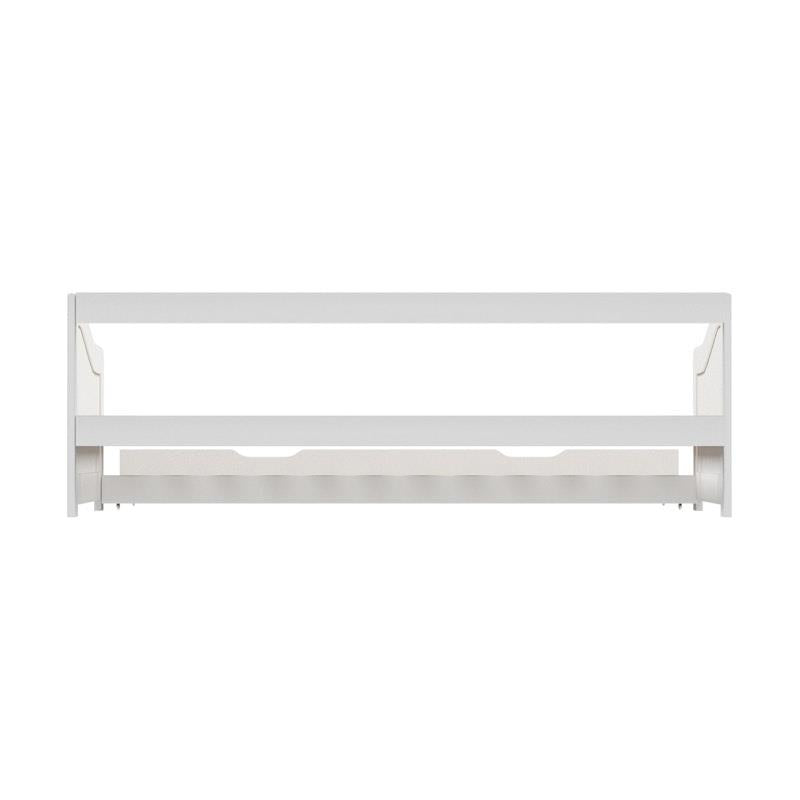 Oikiture Trundle Bed Frame - Daybed Single Size Base Timber Wooden Beds x2 - White