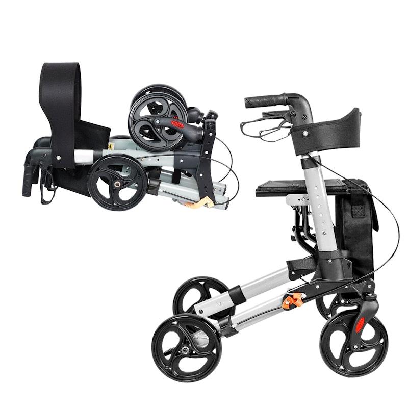 Orthonica 4 Wheel Folding Rollator Mobility Aid