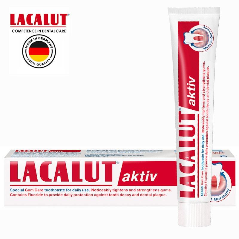 Lacalut Activ Anti-Gingivitis Toothpaste - 3 Tubes x 75ml