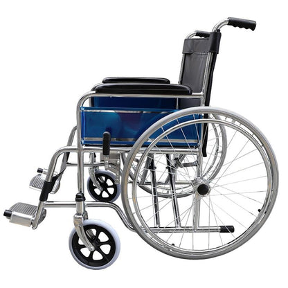 Heavy Duty Chrome Finish Wheelchair - 51cm Seat Width