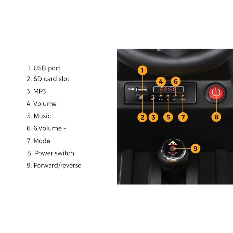 Mazam Kids Ride On Tractor - 12V Remote Control Electric Toy - XL Green