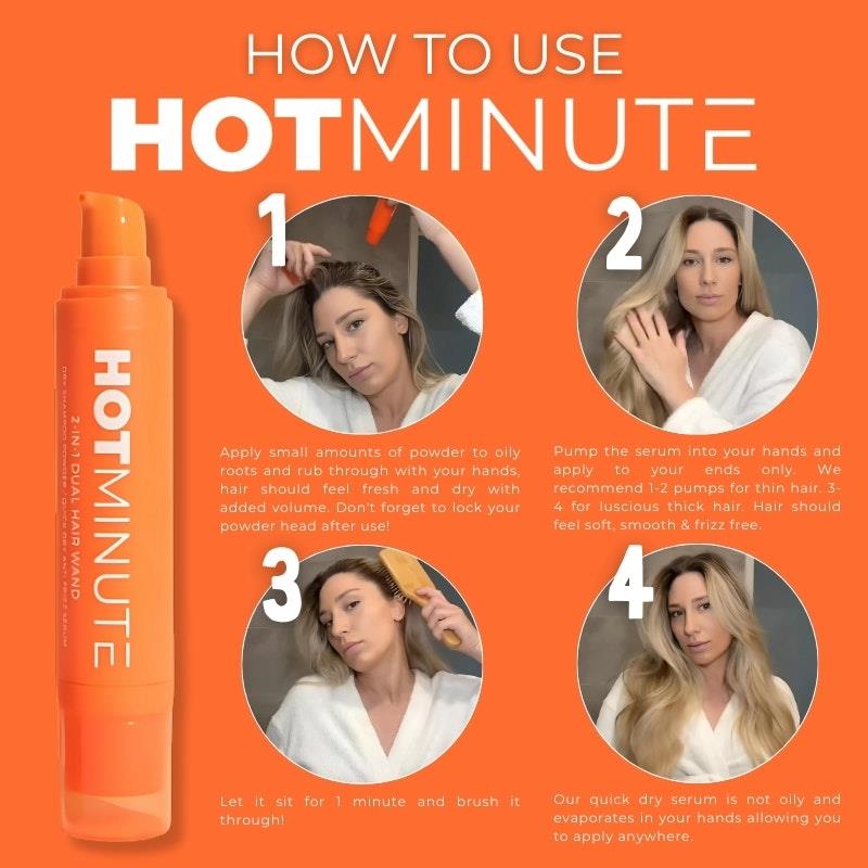 Hot Minute Hair Double Trouble Twin Pack - 2-in-1 Hair Care Solution