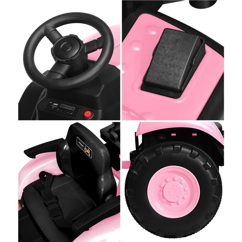 Mazam XL SIZE Kids Ride-On Car Tractor 12V Remote Control Electric Toy - Pink-Auzzi Store