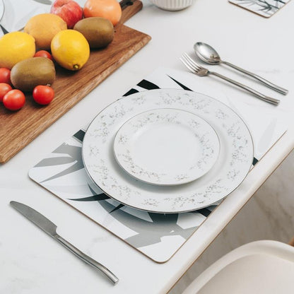 Clevinger 8-Piece MDF Placemats and Coasters - Bamboo Design