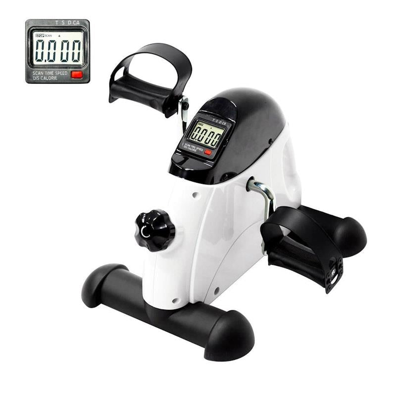 Powertrain Mini Exercise Bike Pedal Exerciser for Arms and Legs - White