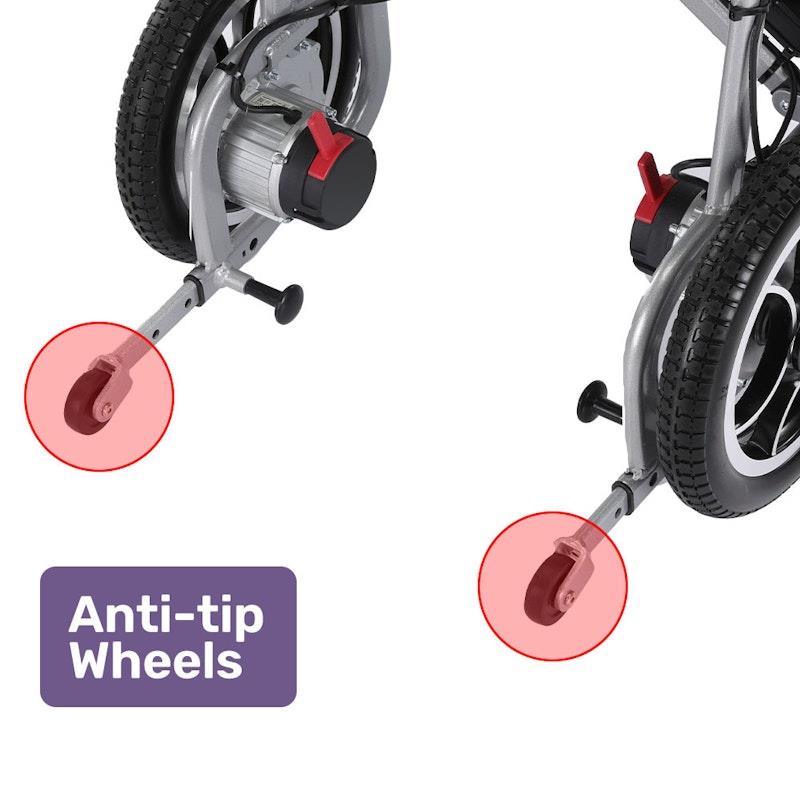 Equipmed Power Electric Wheelchair - Extra Lightweight Long Range Silver