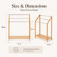 Clevinger Bamboo Towel Holder with 3 Rails & Shelf - 85cm – view 6 - Auzzistore