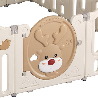BoPeep Kids Playpen - 16 Panel Baby Safety Gate & Toddler Fence for Playtime