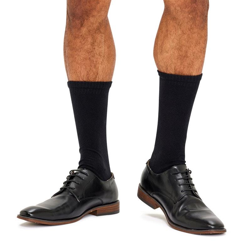 Jack of All Trades 12 Pairs of Men's Top to Toe Comfort Socks - Black Size 11-14-Auzzi Store