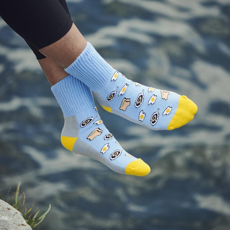 Glucology 6 Pack Fun Patterned Socks - Bananas, Avocado & Eggs (Small)