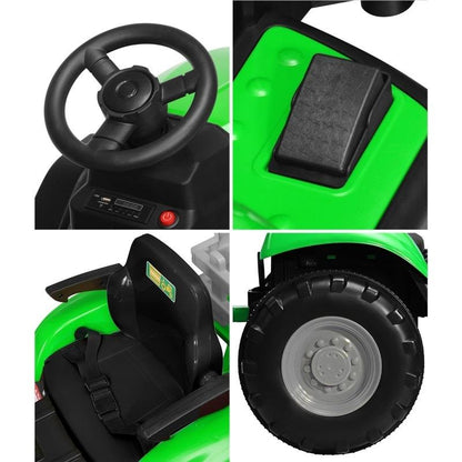 Mazam Kids Ride On Tractor - 12V Remote Control Electric Toy - XL Green