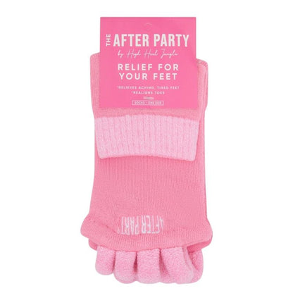 HIGH HEEL JUNGLE The After Party Premium Cotton Toe & Foot Alignment Socks + Silicon Gel Toe Spreader & Foot Alignment Separators Bundle-Auzzi Store