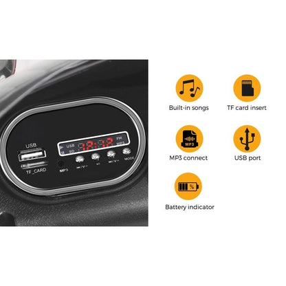 Mazam 12V Electric Ride On Car Vehicle Toy with Remote Control - Black-Auzzi Store