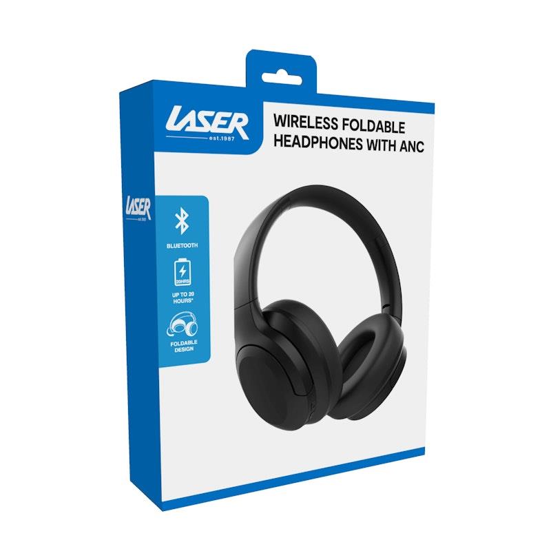 Laser ANC Bluetooth Headphones - 20hr Battery Life in Black-Auzzi Store