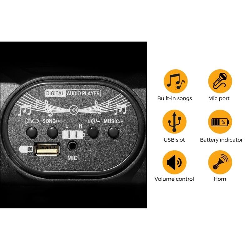 Mazam Kids Ride-On Car Jeep 12V Electric Remote Control Toy - Black-Auzzi Store