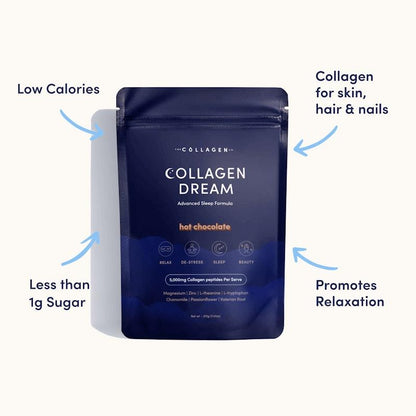 The Collagen Co Collagen Dream Advanced Sleep Formula Hot Chocolate 210g - Relaxing Beauty Elixir