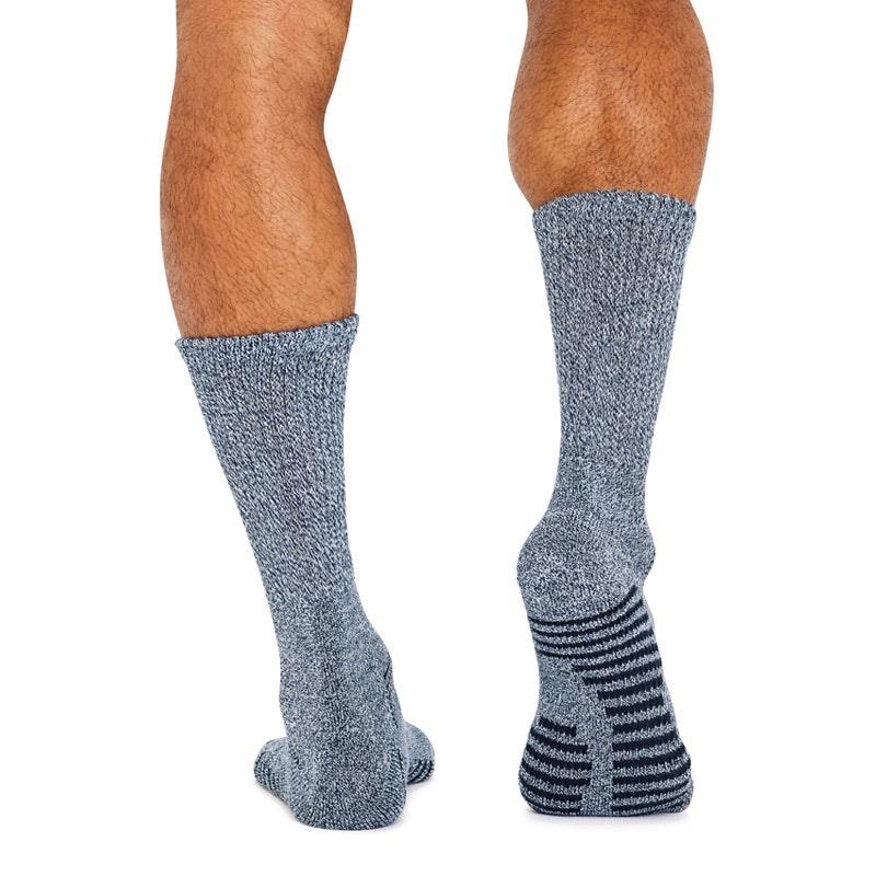 Benefeet 10 Pairs of Men's Bamboo Comfort Socks - Twisted Navy Size 11-14-Auzzi Store