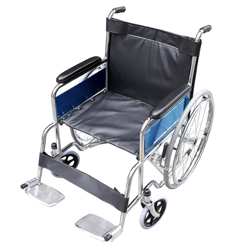 Heavy Duty Chrome Finish Wheelchair - 51cm Seat Width