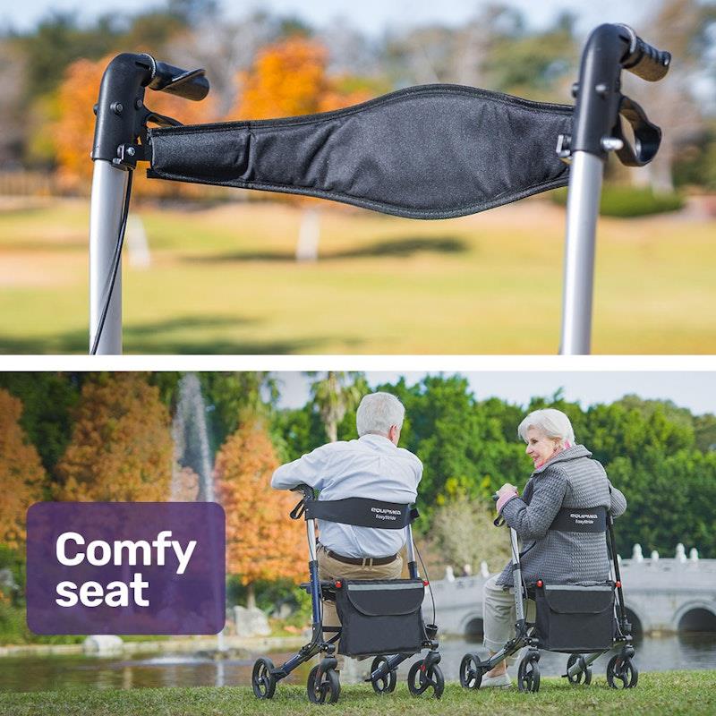 Equipmed Easy Stride Foldable Aluminium Walking Frame Rollator - Blue