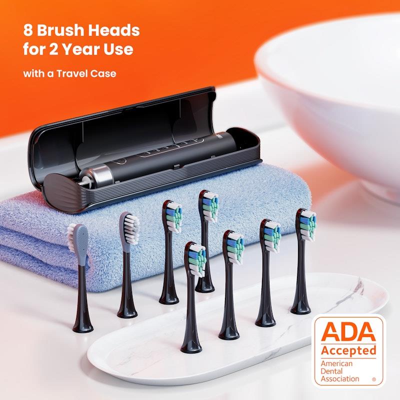 Bitvae S2 Electric Toothbrush Duo Pack - 1x Black & 1x White