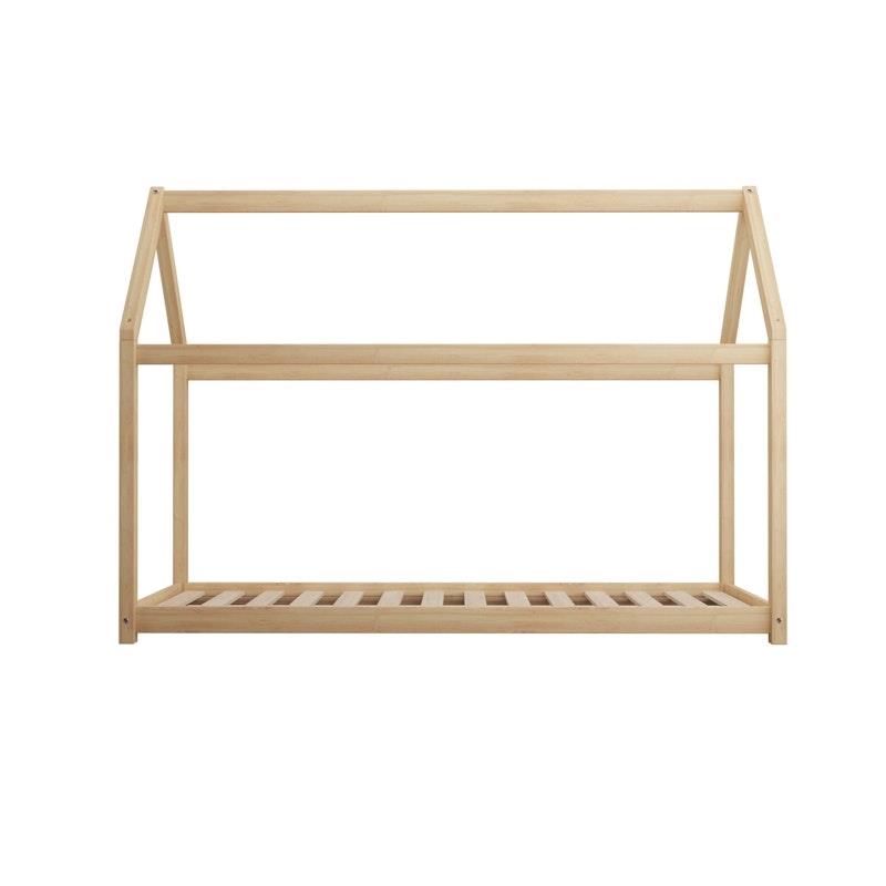 Oikiture Wooden Bed Frame - Single Pine Timber House Design