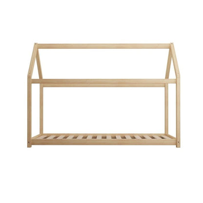 Oikiture Wooden Bed Frame - Single Pine Timber House Design