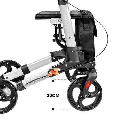 Orthonica 4 Wheel Folding Rollator Mobility Aid