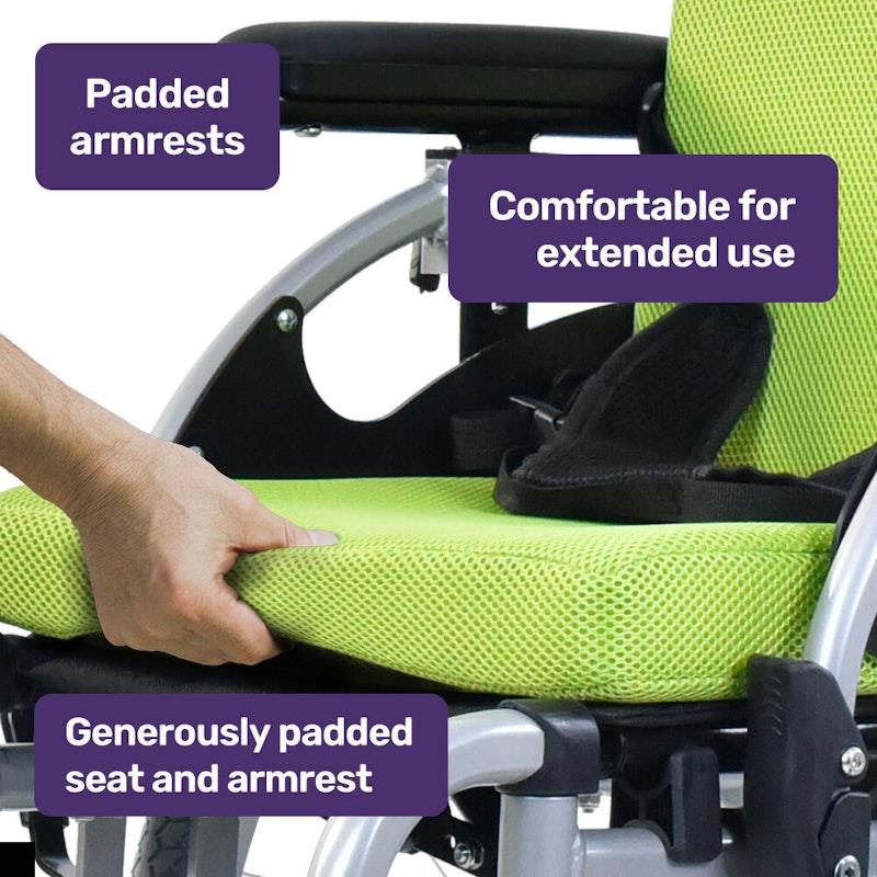 Equipmed Kids Premium Paediatric Wheelchair - Lightweight Aluminium Green-Auzzi Store