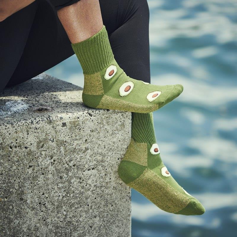Glucology Copper-Based Socks | 2 Pairs Small - Avocado