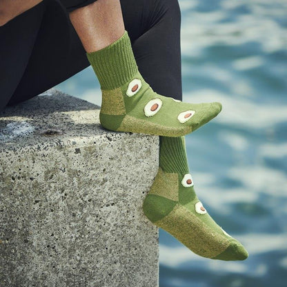 Glucology Copper-Based Socks | 2 Pairs Small - Avocado