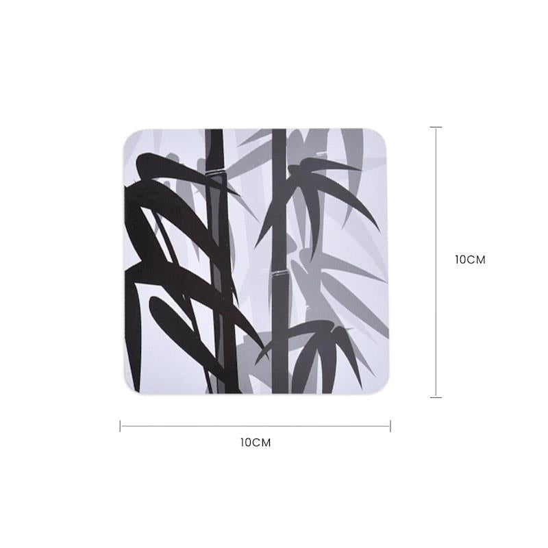 Clevinger 8-Piece MDF Placemats and Coasters - Bamboo Design