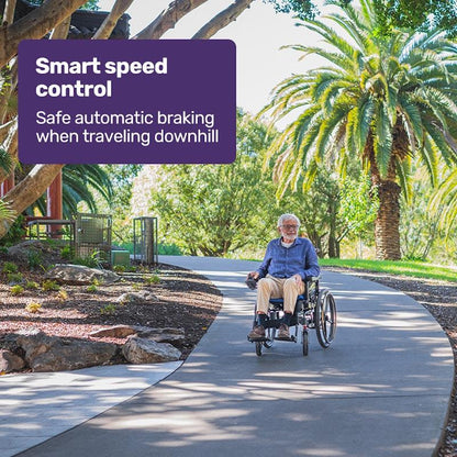 Equipmed PowerCruise DualSmart Electric Wheelchair - Black & Blue