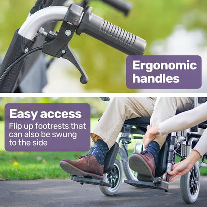 Equipmed Power Electric Wheelchair - XL Wide Bariatric Chair with Recline Adjustment