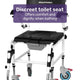 Equipmed Rolling Commode Shower Chair with Wheels - Black – view 8 - Auzzistore