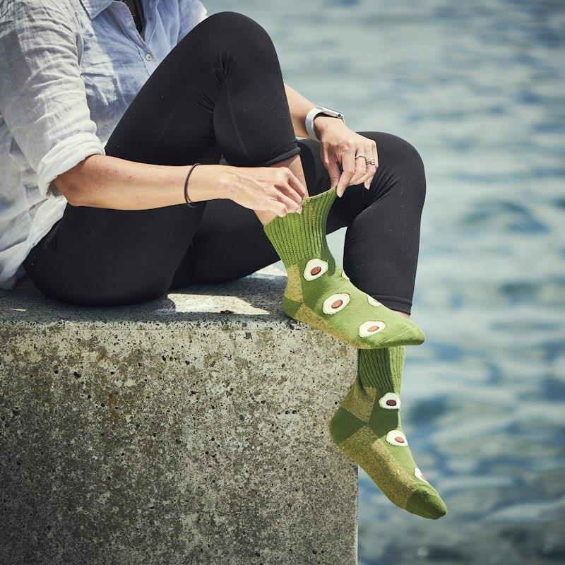 Glucology Copper-Based Socks | 2 Pairs Large - Avocado