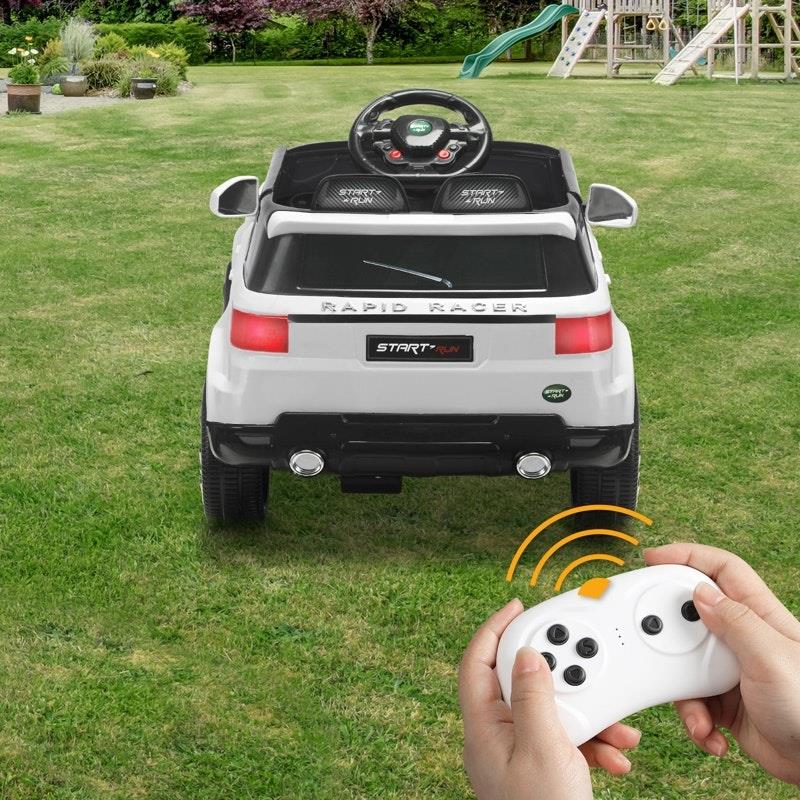 Mazam Kids Ride On Car - 12V Electric Remote Control Vehicle - White