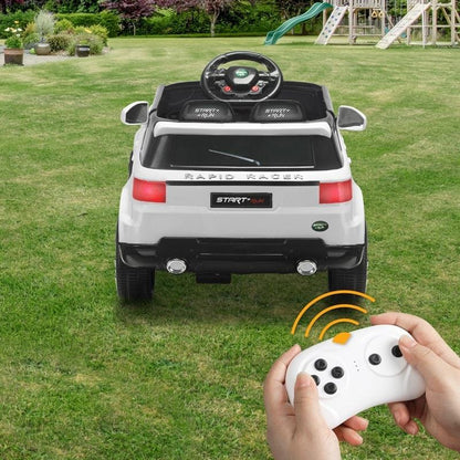 Mazam Kids Ride On Car - 12V Electric Remote Control Vehicle - White