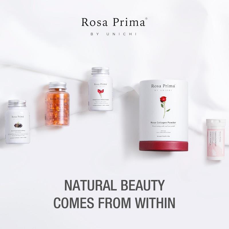 Unichi Rosa Prima Rose Oil Complex - 90 Softgels (3 Pack)