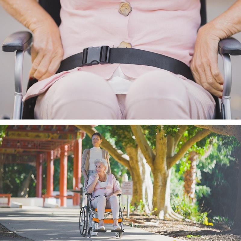 Equipmed 20 Inch Folding Aluminium Wheelchair - Orange