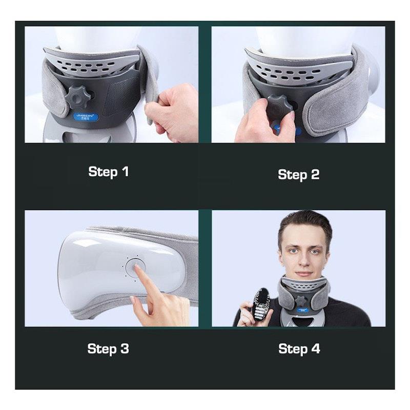 Caremax 3 in 1 Cervical Collar with Air Bag Massage, TENS & Heat - 1 Unit