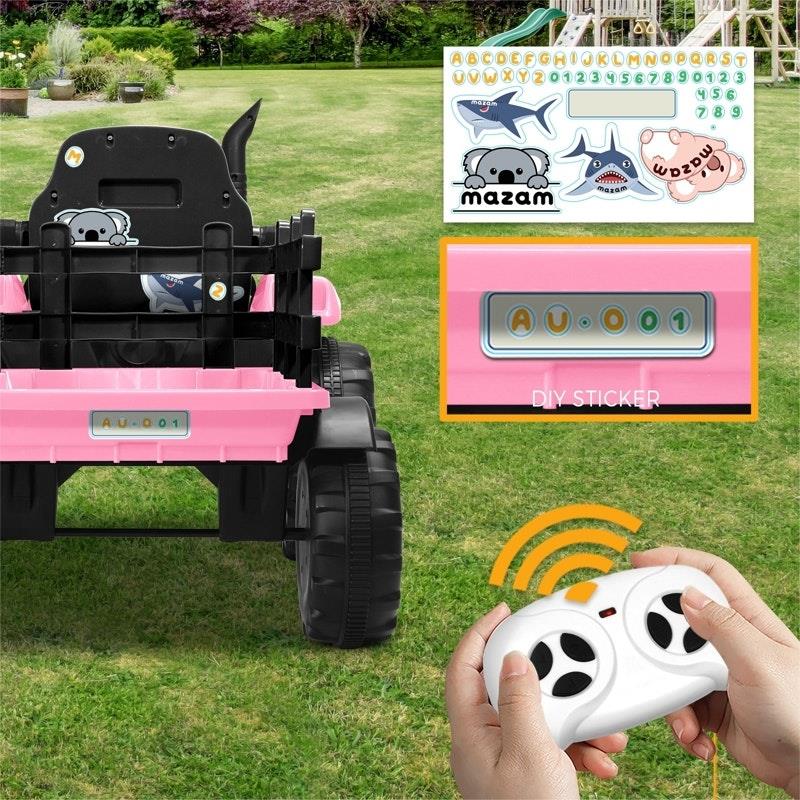 Mazam XL SIZE Kids Ride-On Car Tractor 12V Remote Control Electric Toy - Pink-Auzzi Store