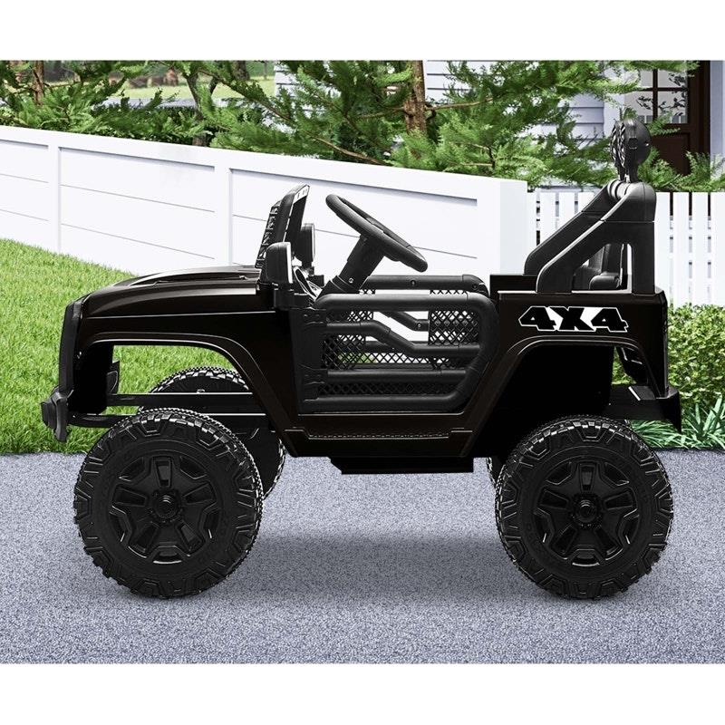 Mazam Kids Ride On Car - 12V Electric Jeep Remote Control Vehicle - Black