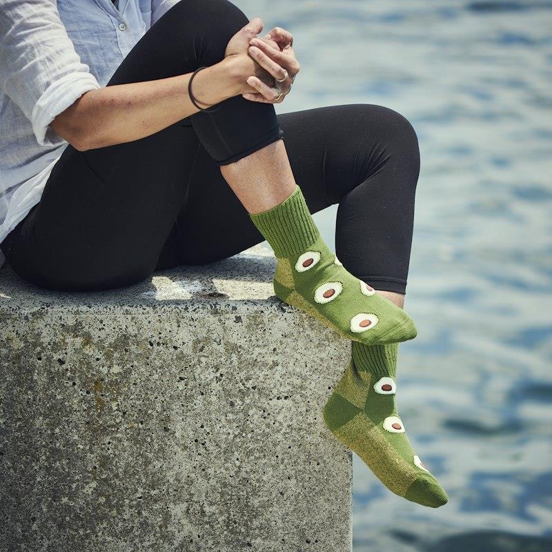 Glucology Copper-Based Socks | 2 Pairs Small - Avocado