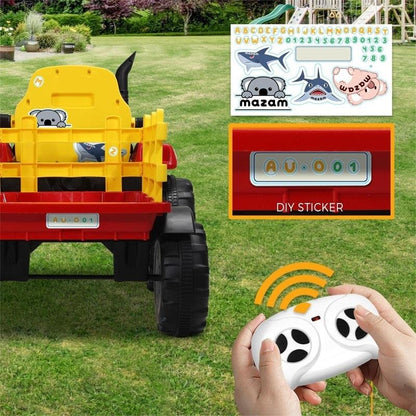 Mazam XL Ride On Tractor 12V Kids Electric Vehicle - Remote Control Red-Auzzi Store