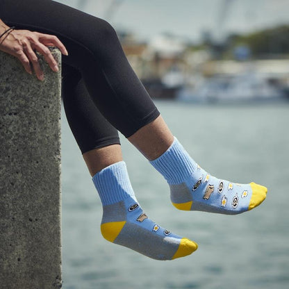 Glucology Copper-Infused Socks - 2 Pairs (Large) - Fun Patterns