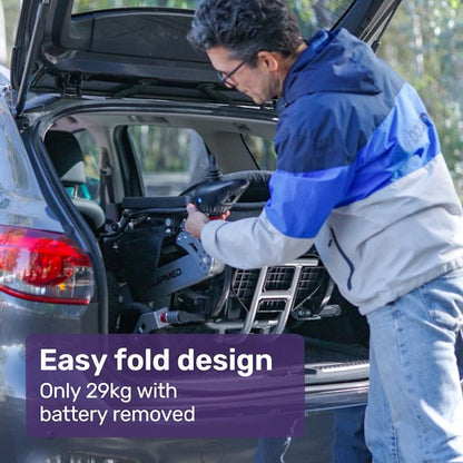 Equipmed Power Electric Wheelchair - Folding, Airline Approved, Recline Adjustment